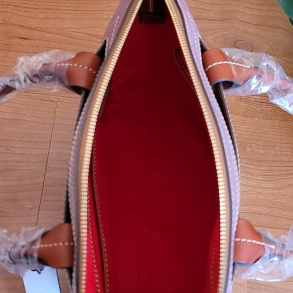 DOONEY & BOURKE Mauve Domed Leather Satchel - Picture 9 of 13